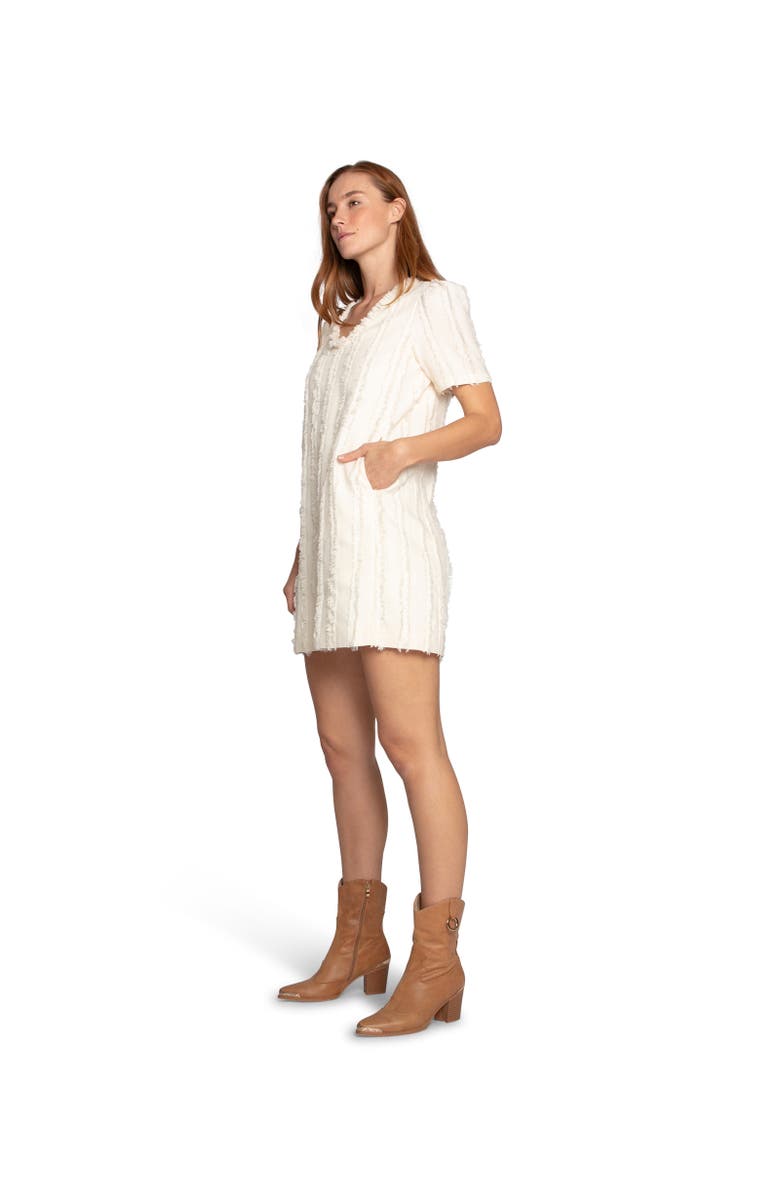 Belle & Bloom Solana Boho Fringe Shift Mini Dress, Alternate, color, Natural