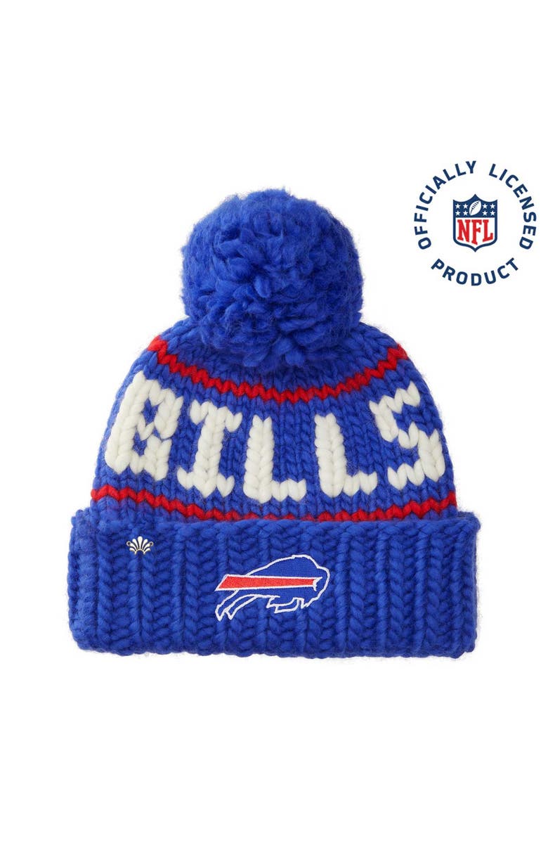 Lele Sadoughi Royal Blue Bills Nfl Beanie With Yarn Pom Pom, Main, color, 