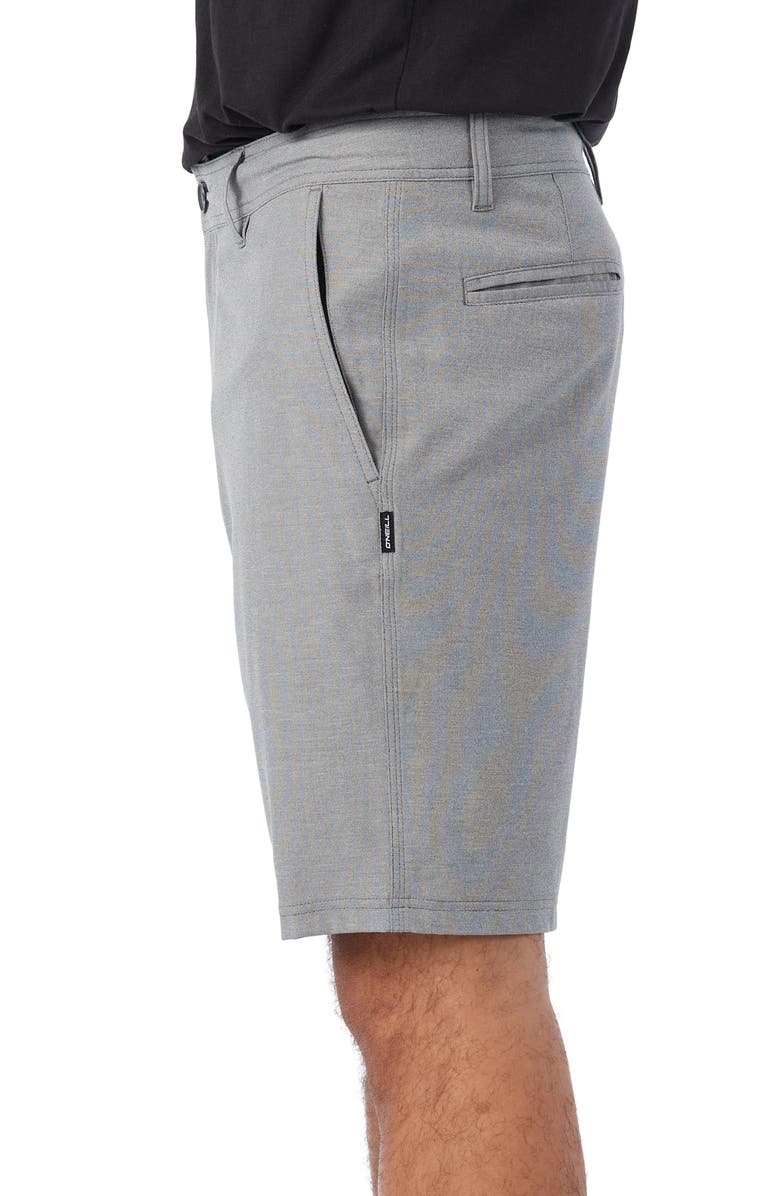 O'Neill Reserve Light Check Water Repellent Bermuda Shorts, Alternate, color, Graphite