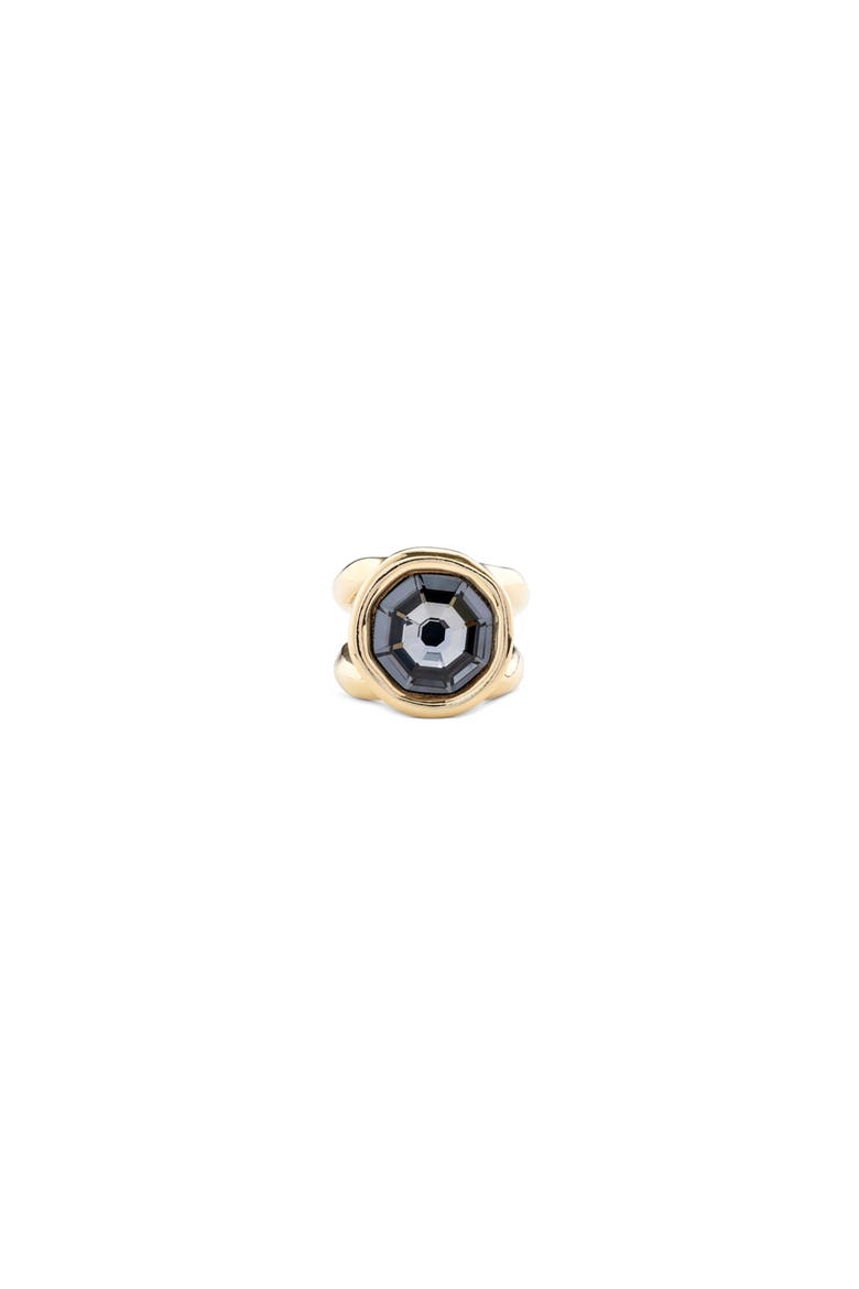 Double Band Crystal Ring, Main, color, Gold