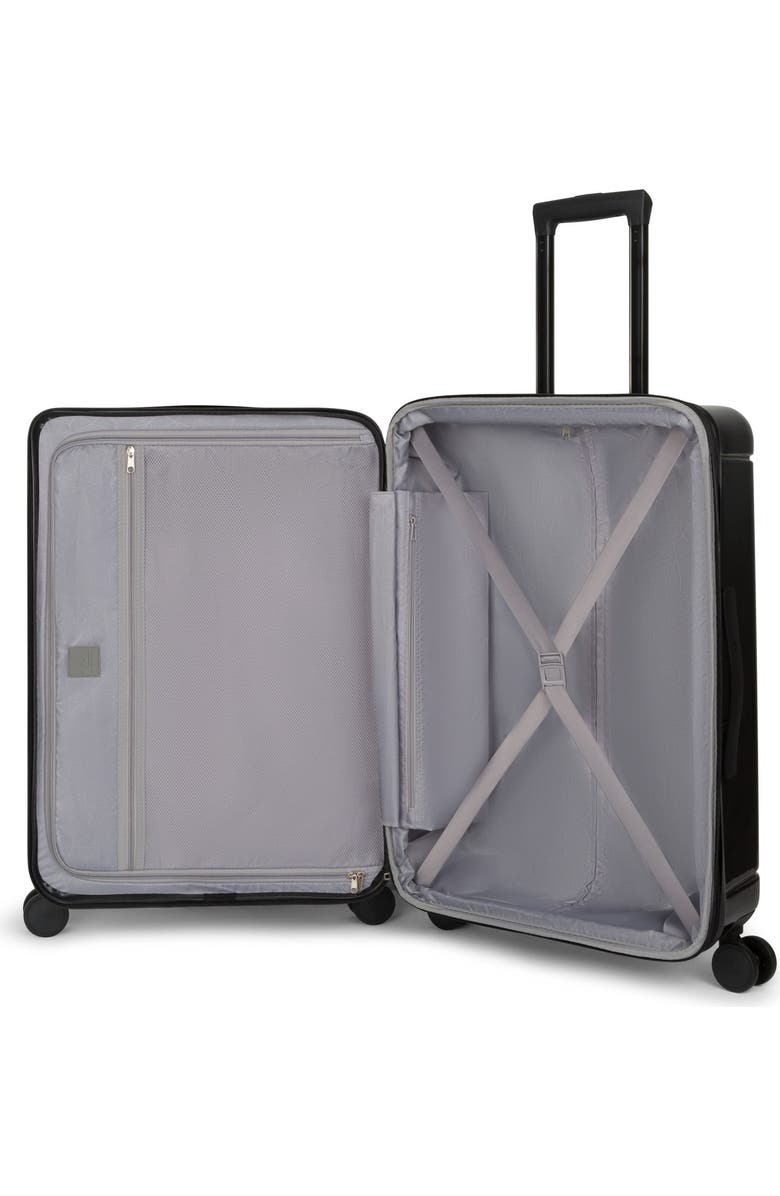 Quiksilver Malibu Suitcases PC Hardside Expandable Luggage with Spinner Wheels, 3-Piece Set, Alternate, color, Black