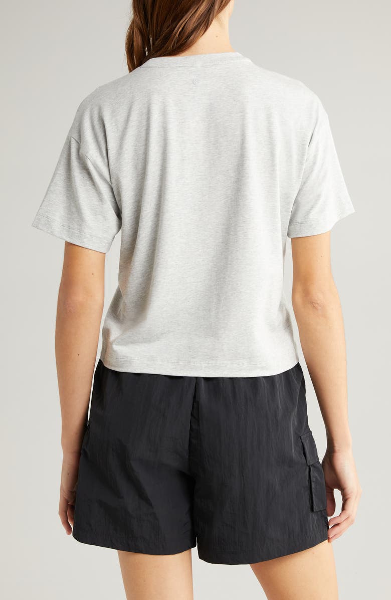 Zella New Take Crewneck T-Shirt, Alternate, color, Grey Lt Heather