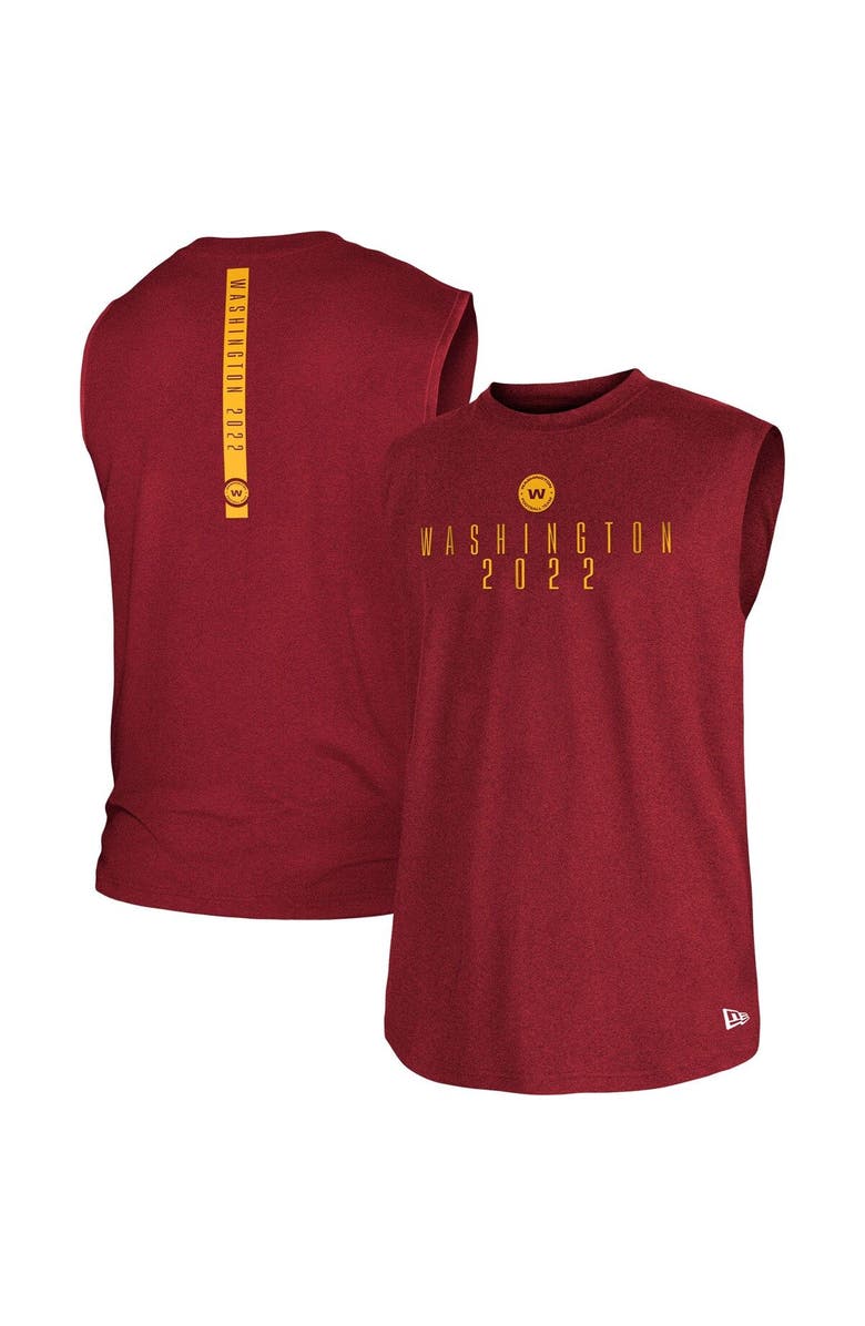 New Era Men's New Era Burgundy Washington Commanders Team Muscle Tank Top, Main, color, 