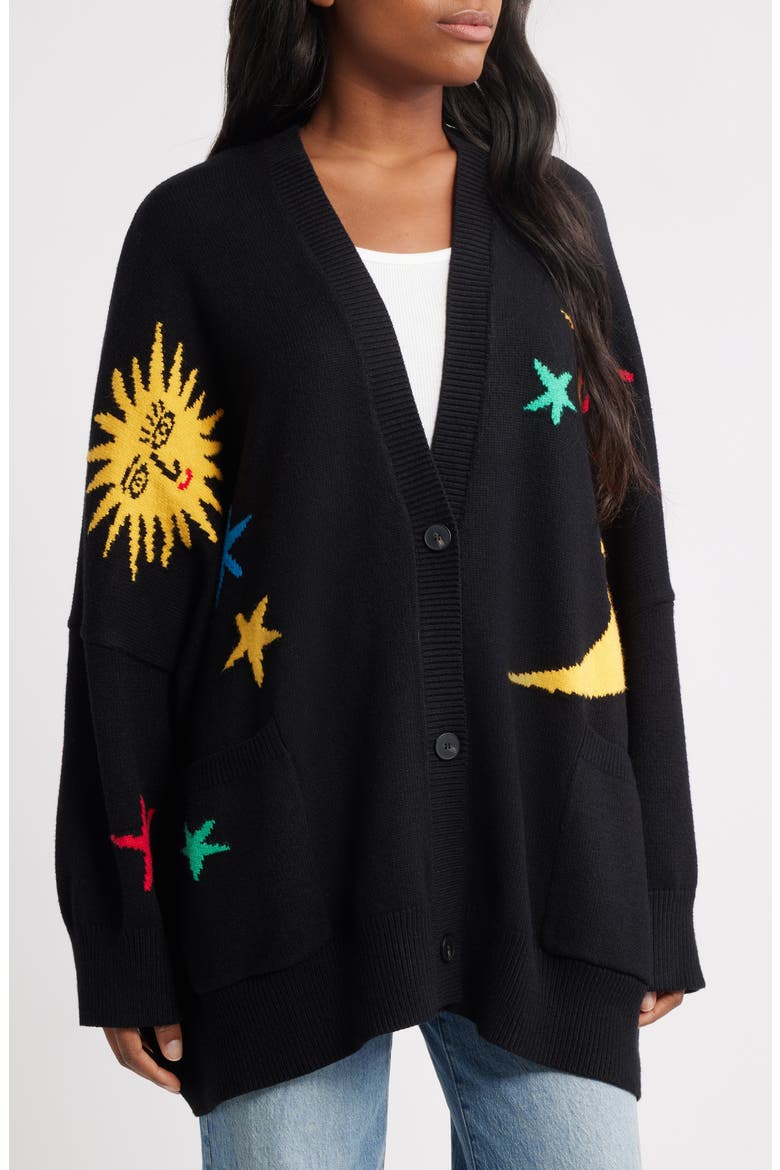 Celestial Oversize Cardigan, Alternate, color, CELESTIAL