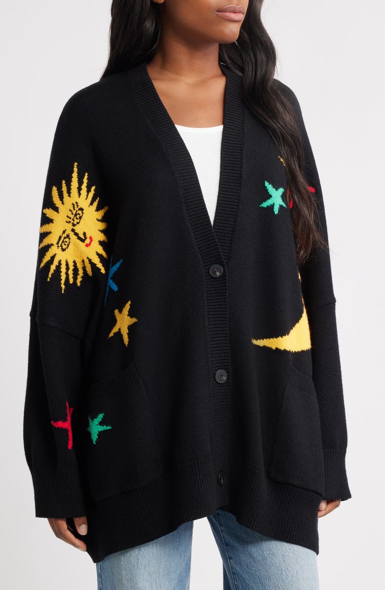 Dressed in Lala Celestial Oversize Cardigan, Alternate, color, 