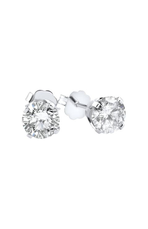 VS .65ct Diamond Studs 14K Gold Lab Grown