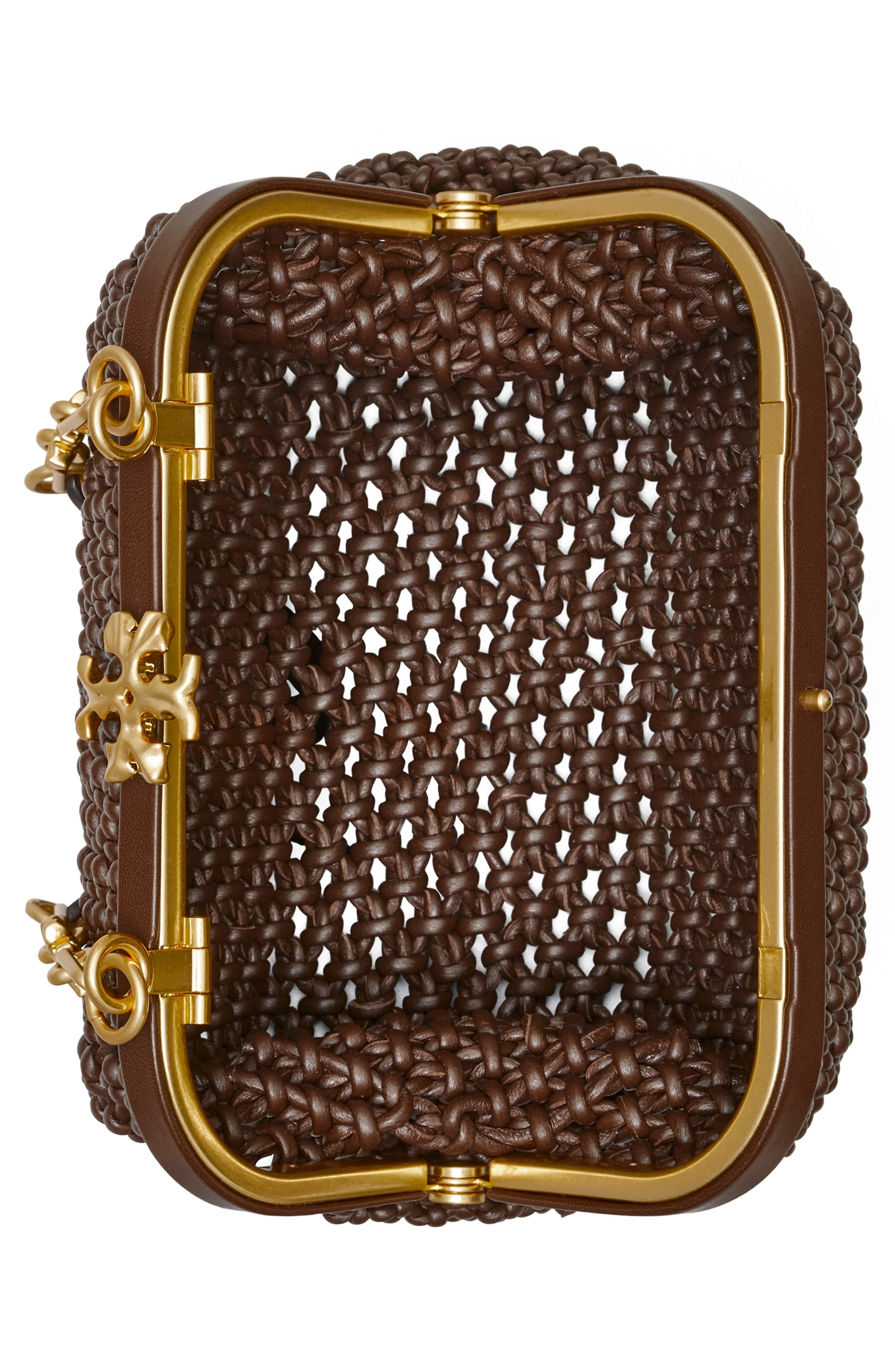 Tory Burch Cleo Macrame Mini Shoulder Bag, Alternate, color, 