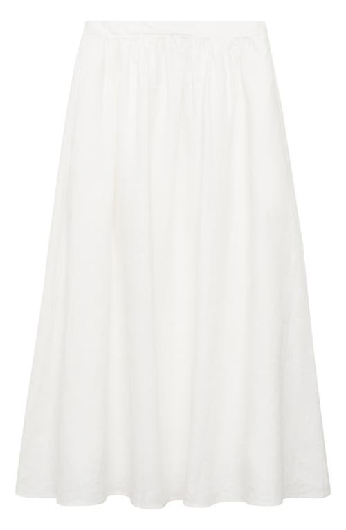 Mango A-line Linen Skirt