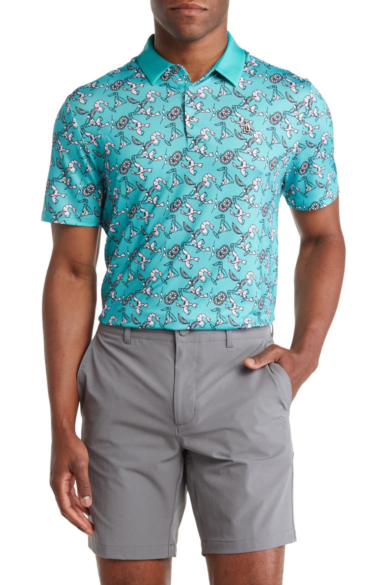 Shrimp Cocktail Polo, Main, color, BALTIC