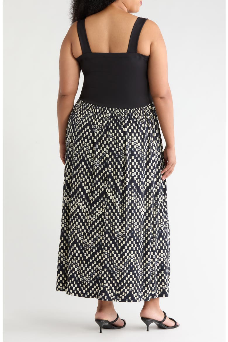 Sleeveless Maxi Dress, Alternate, color, BLACK/ IVORY