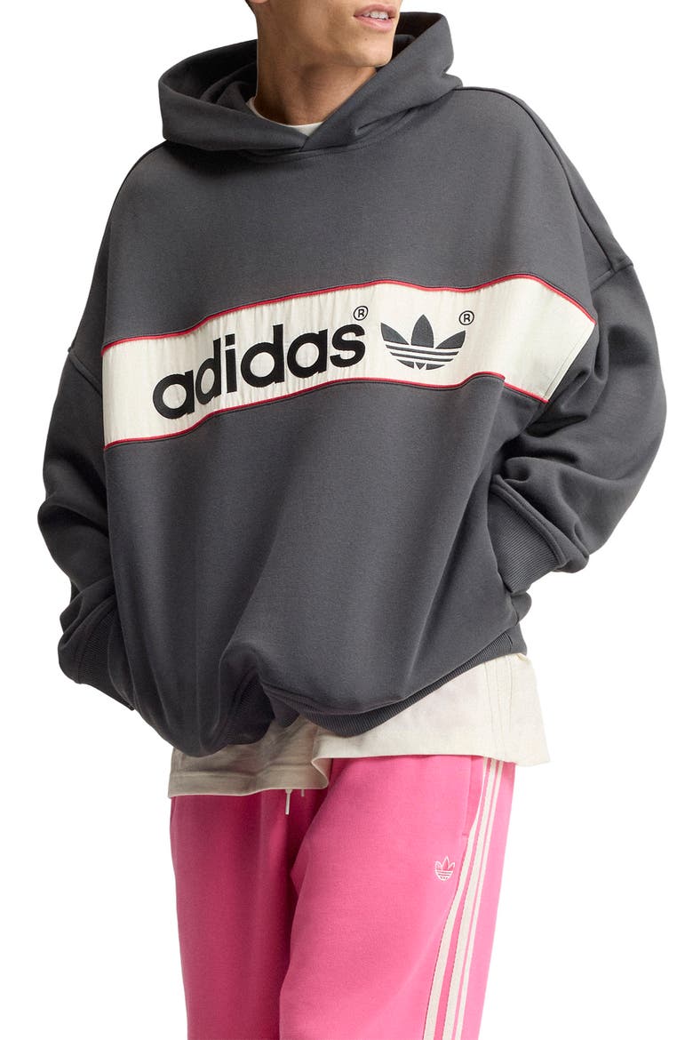 NY Blocked Hoodie, Main, color, UTILITY BLACK
