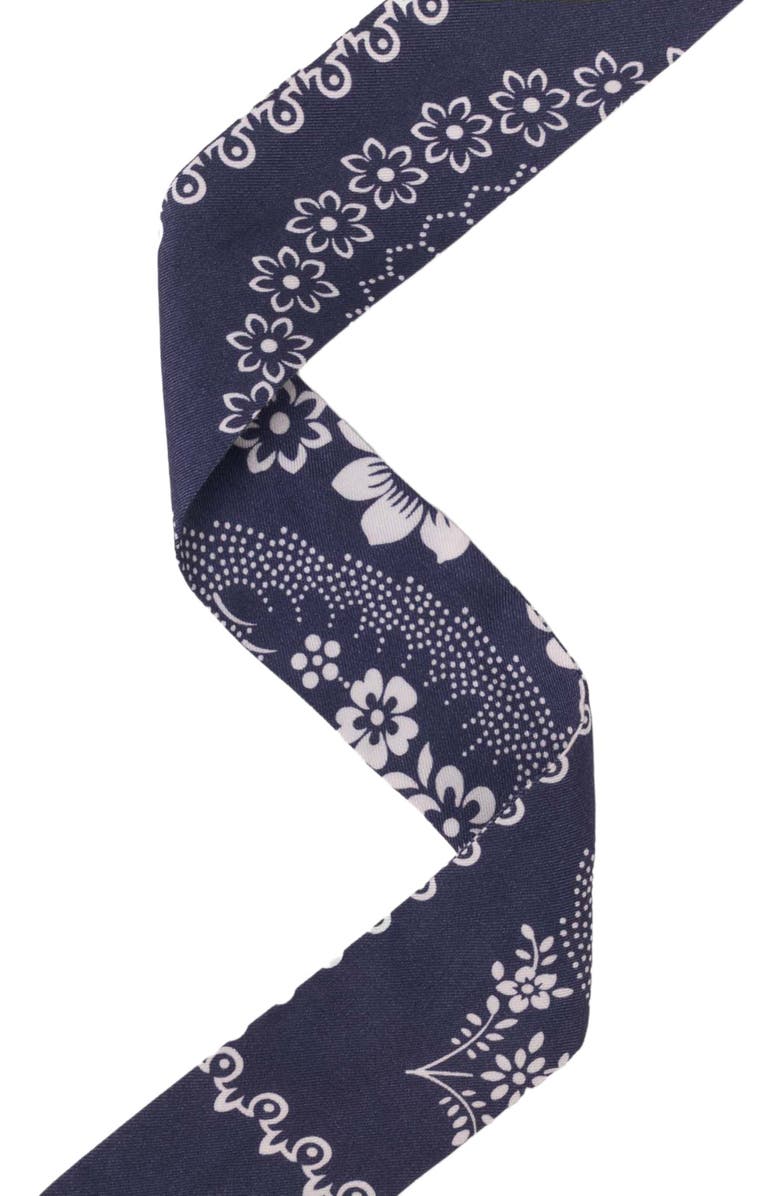 maje Printed scrunchie with twill, Alternate, color, Navy Bandana Print