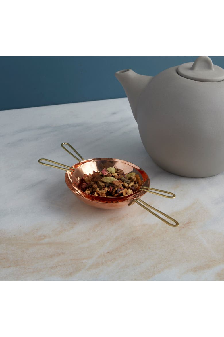 Camden Tea Strainer, Alternate, color, Copper