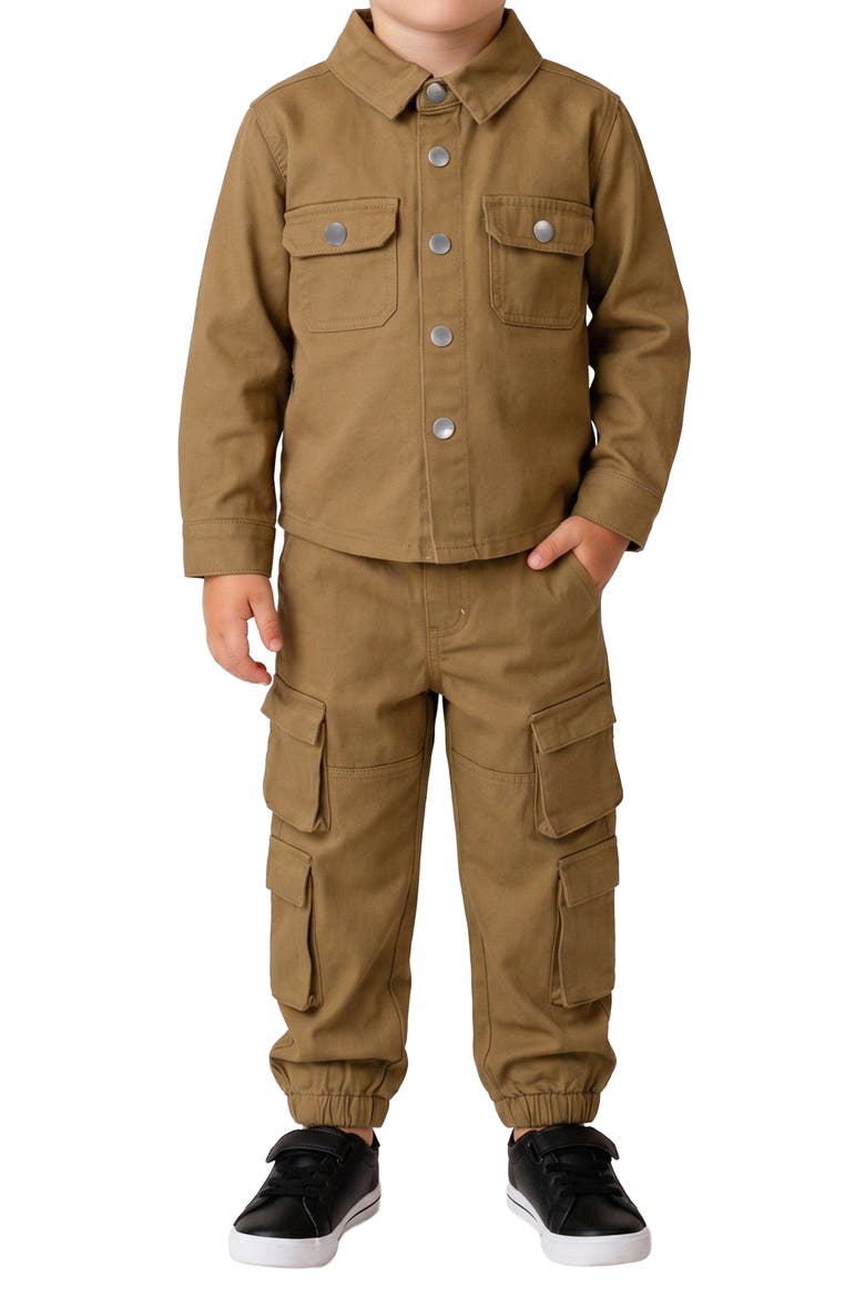Kids' 2-Piece Corduroy Cargo Set, Alternate, color, KHAKI