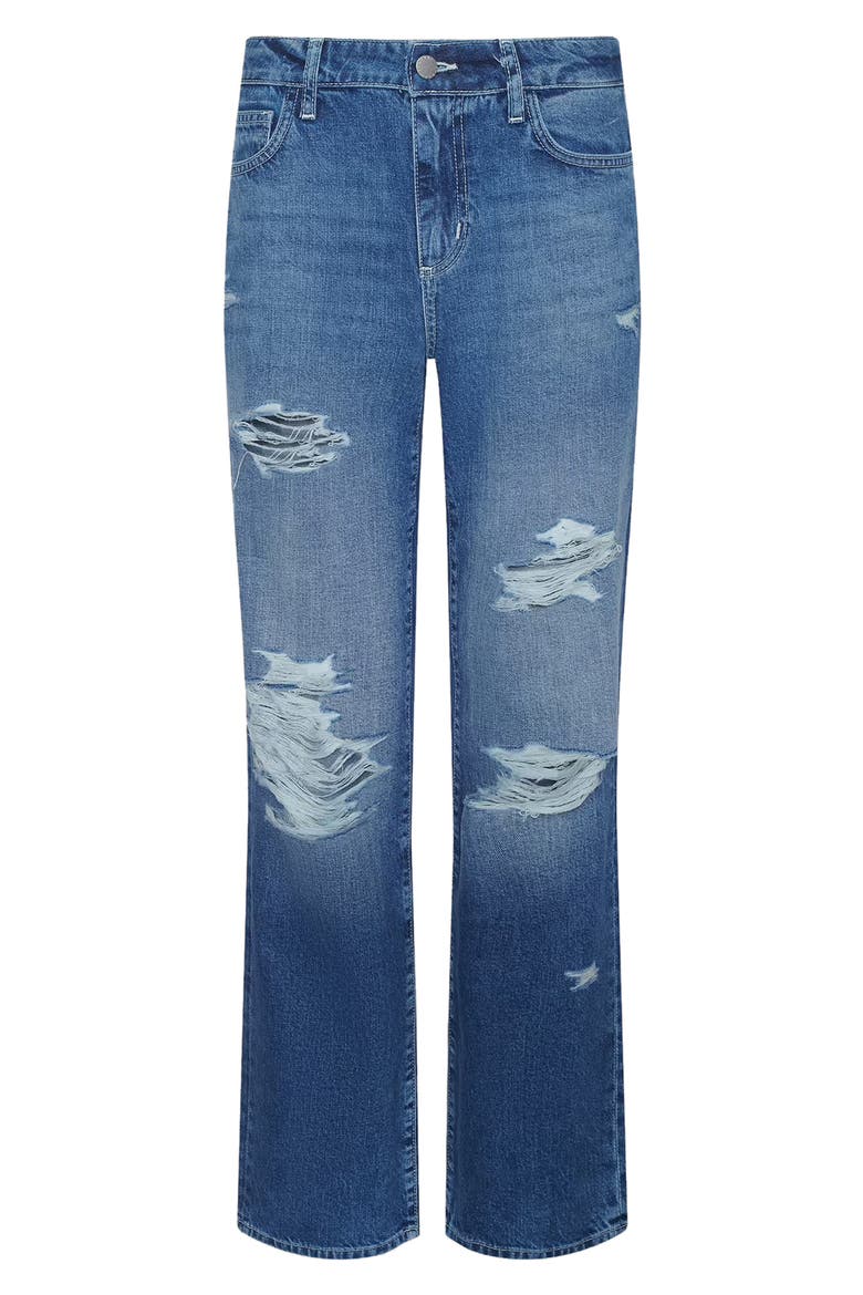 Zelda Ripped Low Rise Slouchy Straight Leg Jeans, Main, color, ATLANTIS DESTRUCT