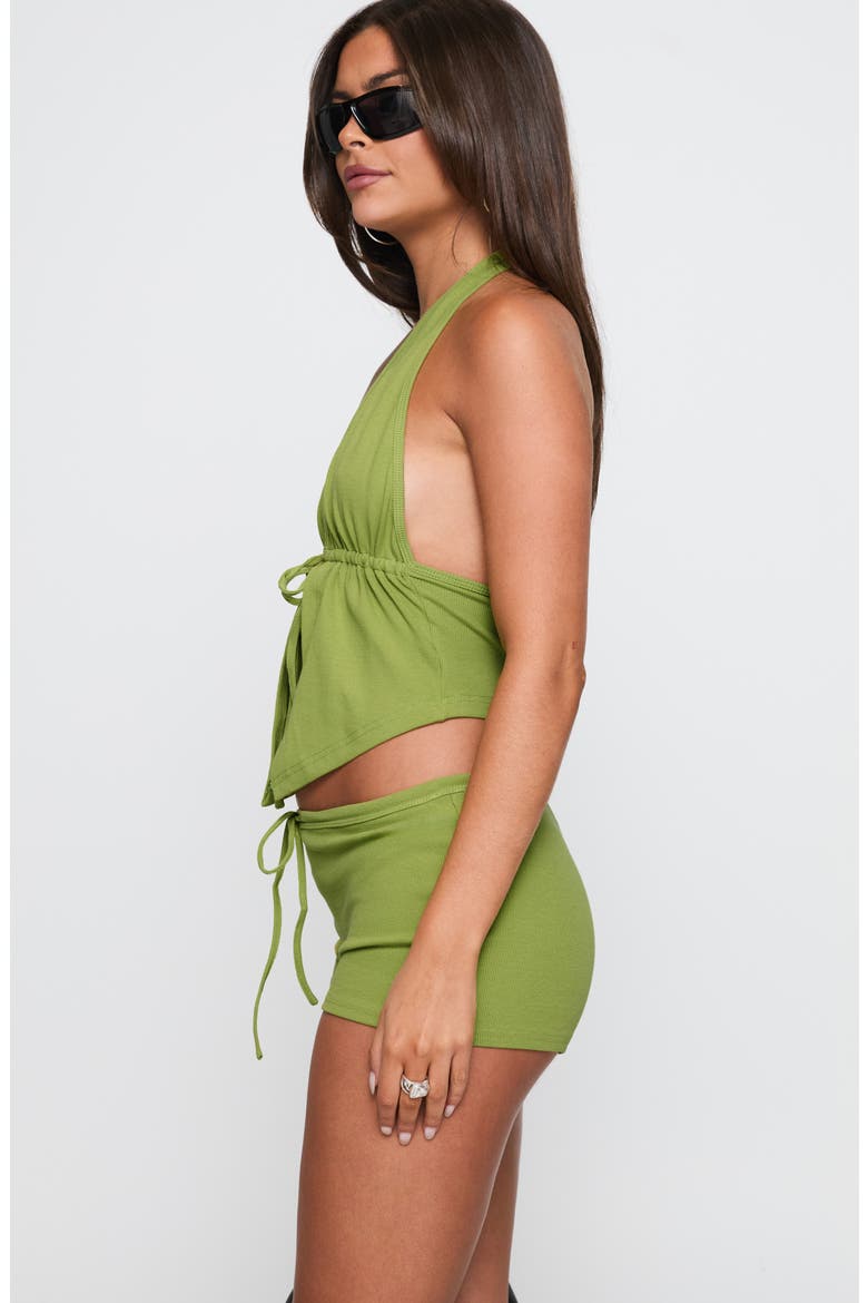 Gracious Low Rise Drawstring Shorts, Alternate, color, GREEN