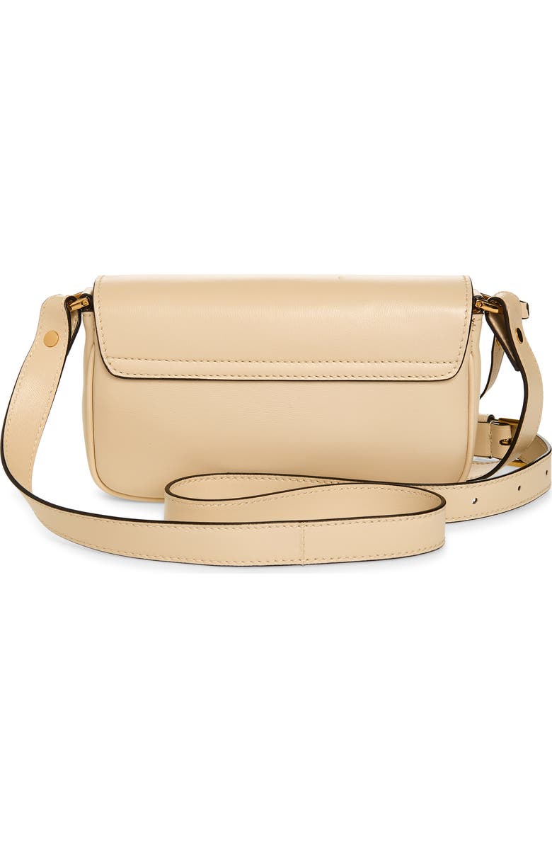 Versace Mini Tag Leather Shoulder Bag, Alternate, color, Cream-Versace Gold