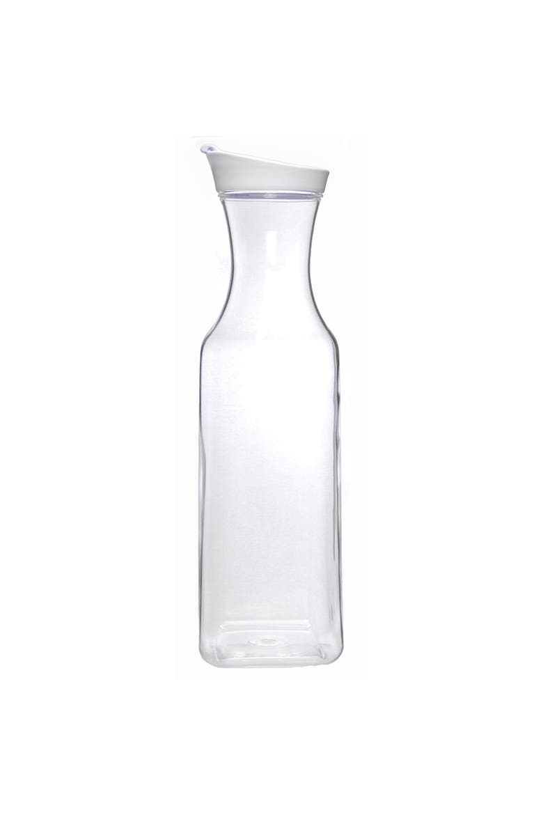 Square Acrylic Juice Jar, 56 Ounce, Main, color, Gray