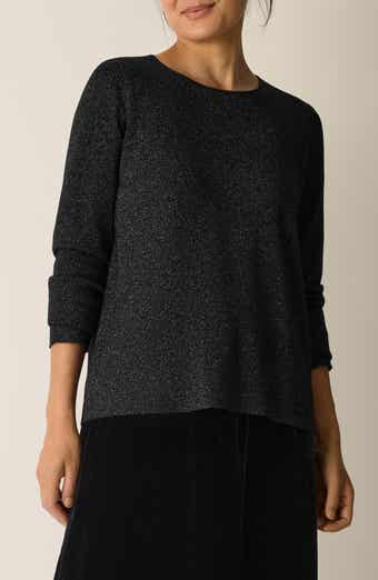 Metallic Shimmer Wool Blend Sweater
