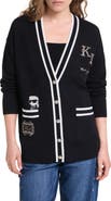 KARL LAGERFELD PARIS Contrast Trim Cardigan