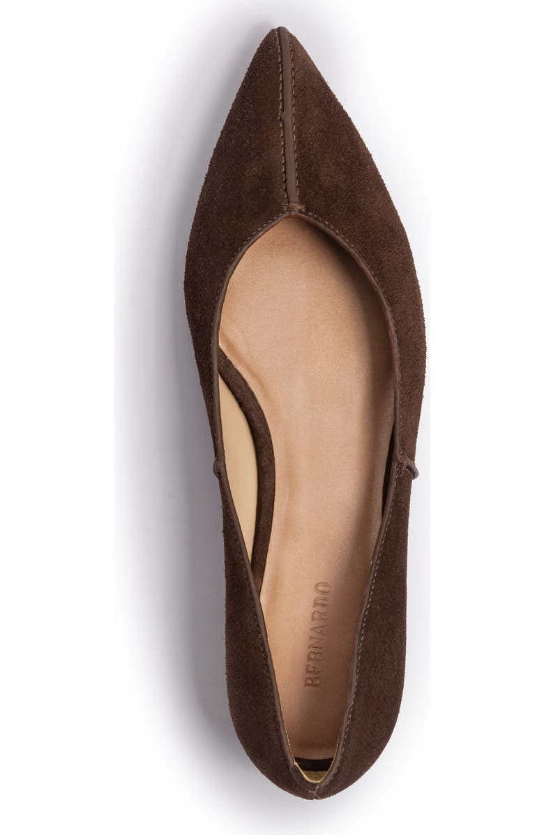 Bernardo Footwear Lana Ballet Flat, Alternate, color, Dark Chocolate