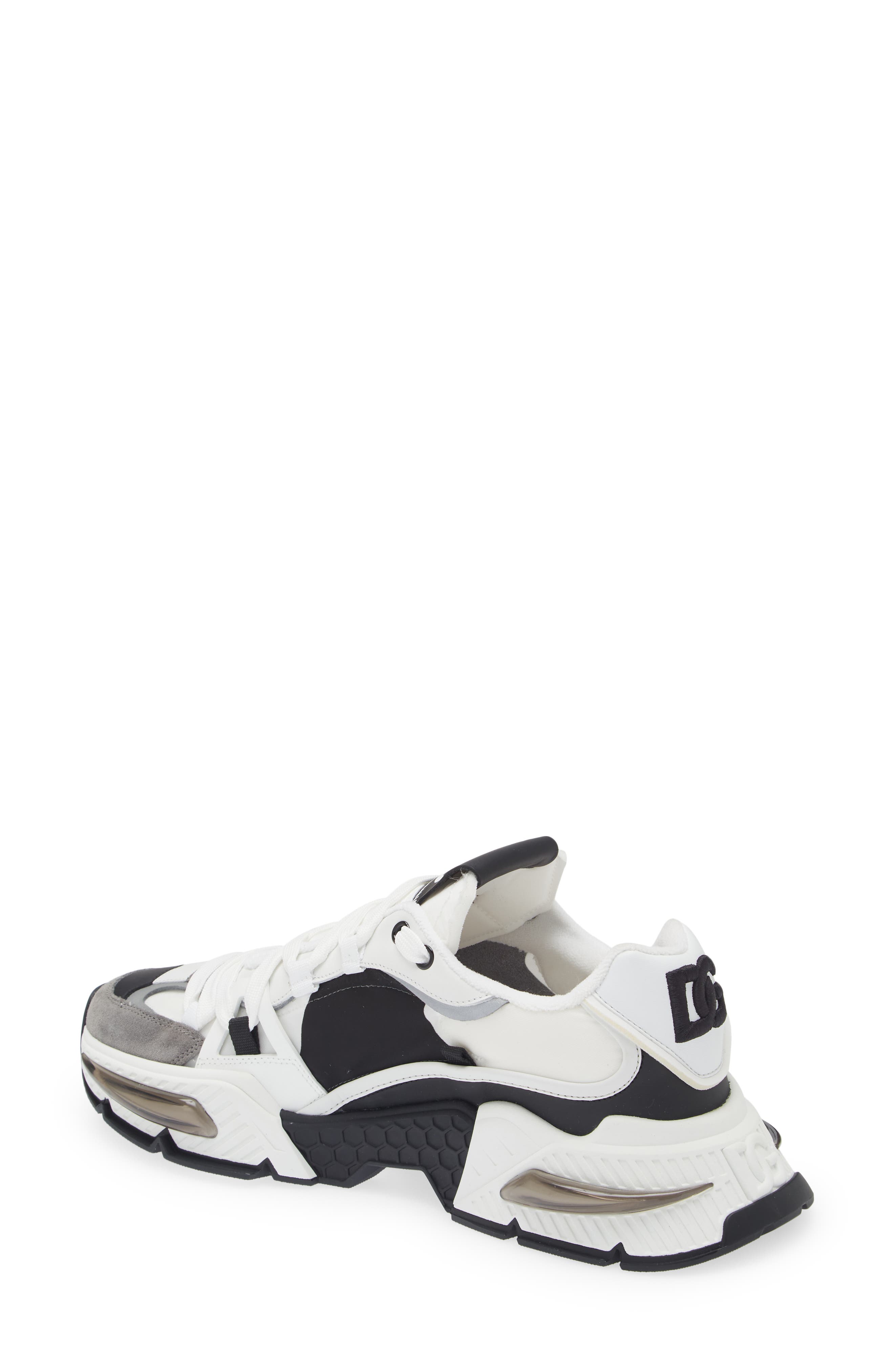 Dolce&Gabbana Airmaster Low Top Sneaker, Alternate, color, White/ Black