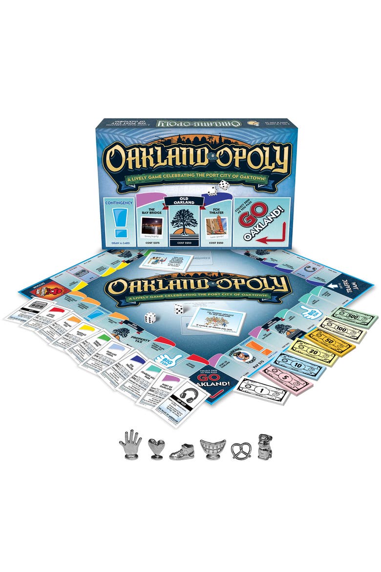Oakland Opoly Board Game, Alternate, color, Multicolored