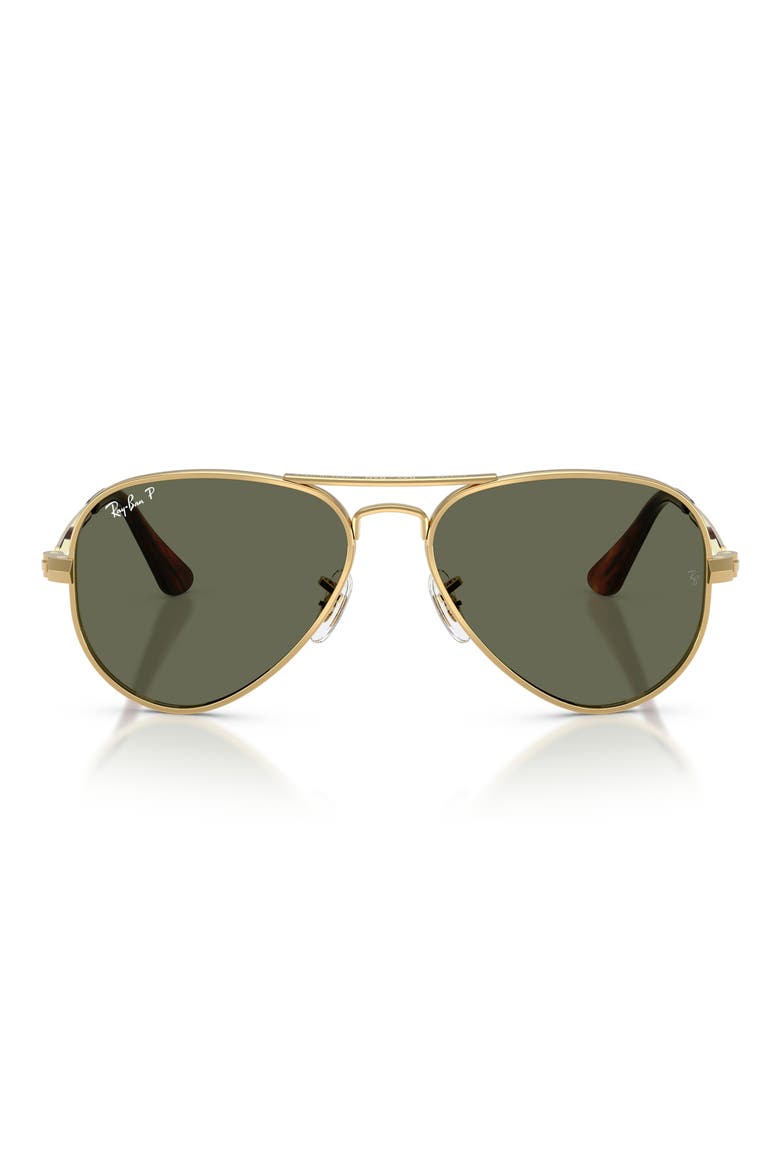 Aviator Max 58mm Polarized Pilot Sunglasses, Main, color, ARISTA / GREEN POLAR