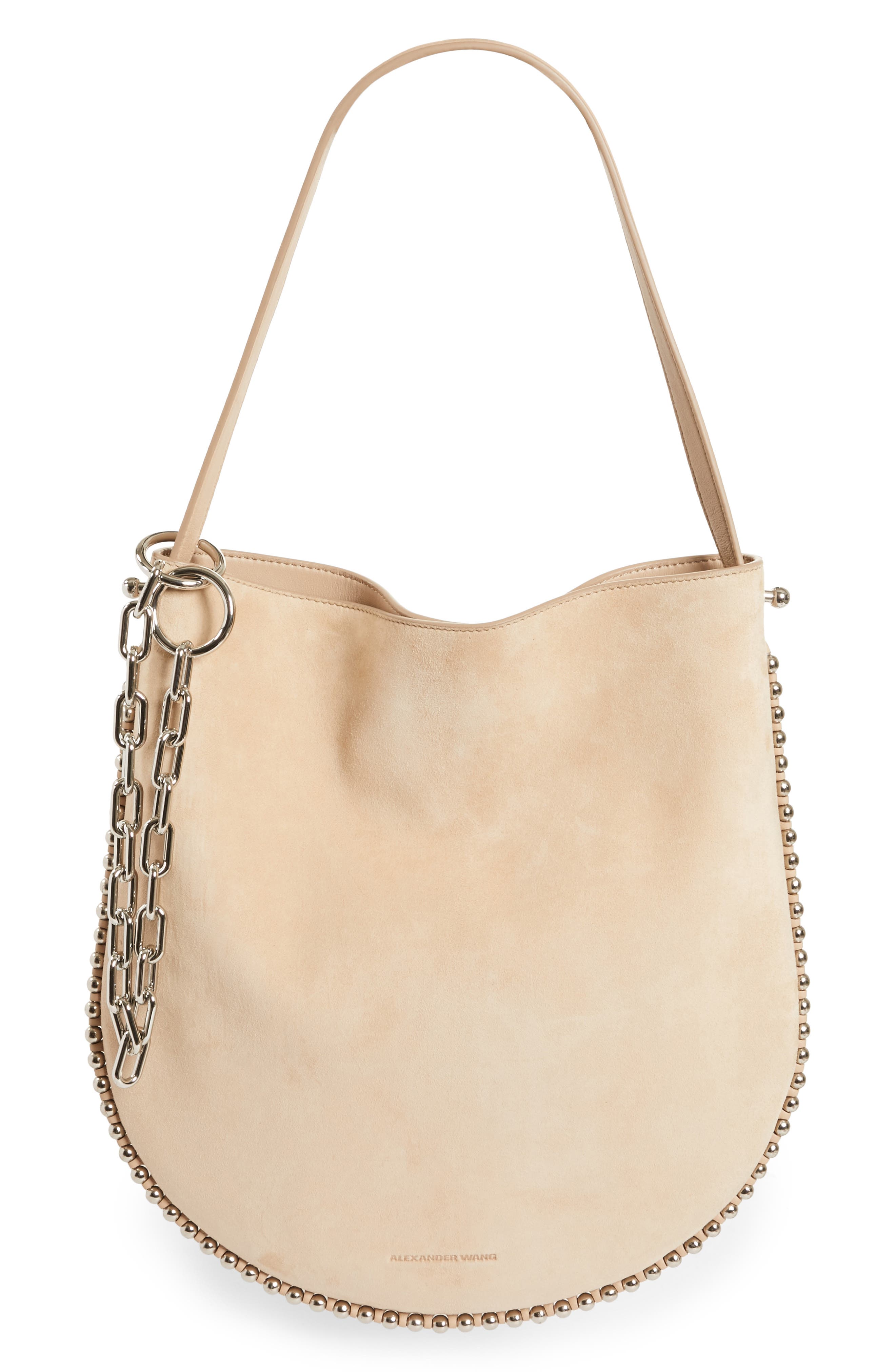 Alexander Wang Roxy Suede Hobo, Main, color, 