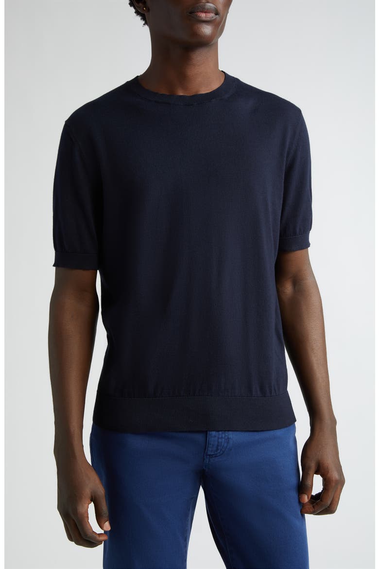 Premium Cotton T-Shirt, Main, color, NAVY