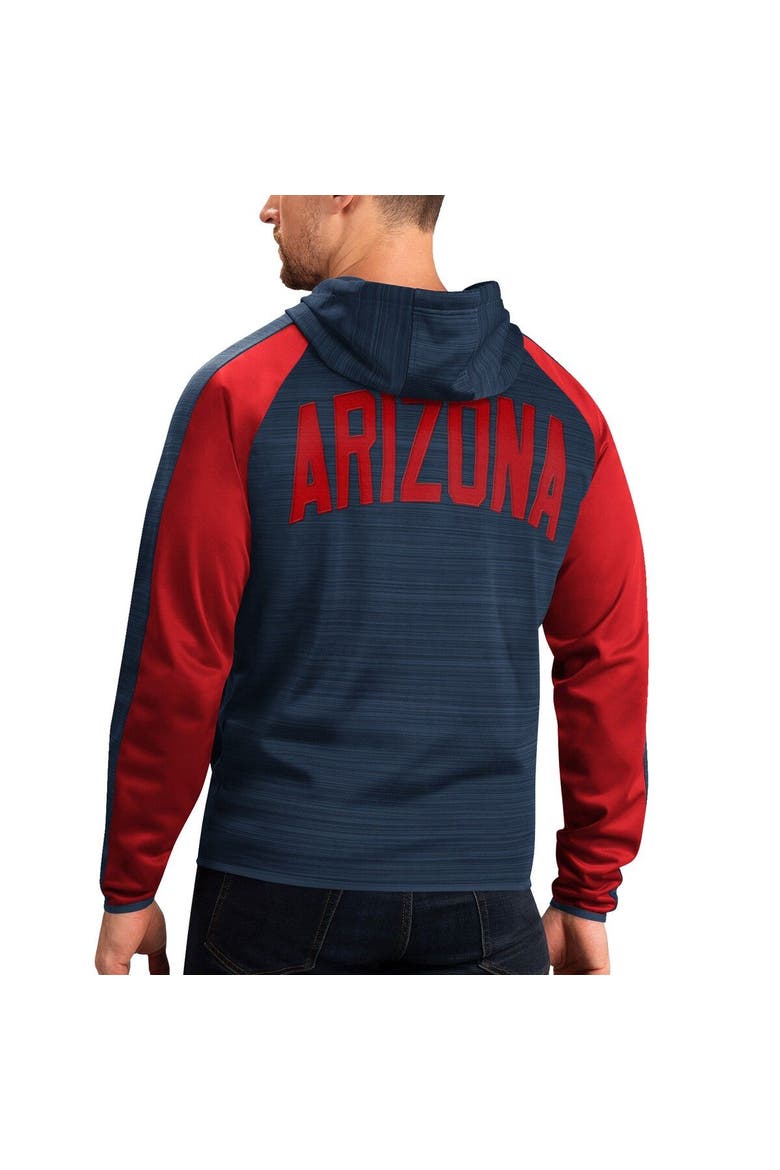 Men's G-III Sports by Carl Banks Navy Arizona Wildcats Neutral Zone Raglan Full-Zip Track Jacket Hoodie, Alternate, color, Navy