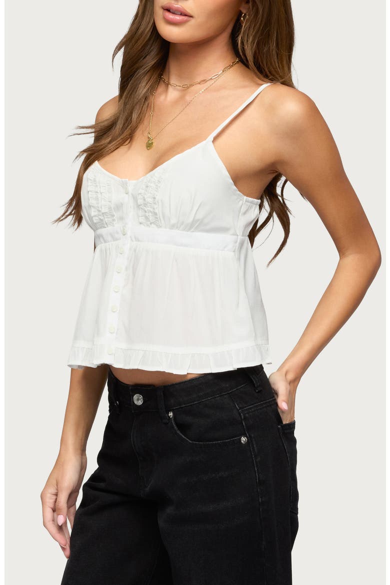 Halsey Ruffle Camisole, Alternate, color, WHITE