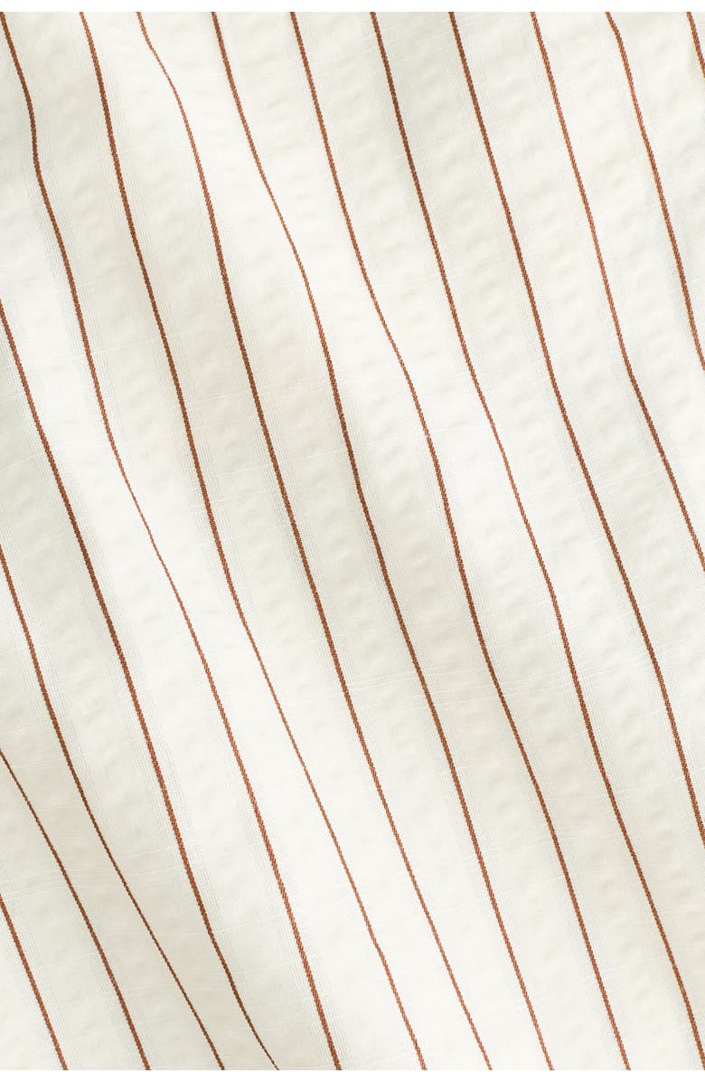 H&M Tie-detail Trousers, Alternate, color, White/Striped