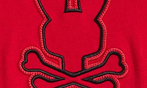 Psycho Bunny Kids' Sayer Embroidered Bunny Pima Cotton T-shirt In Red