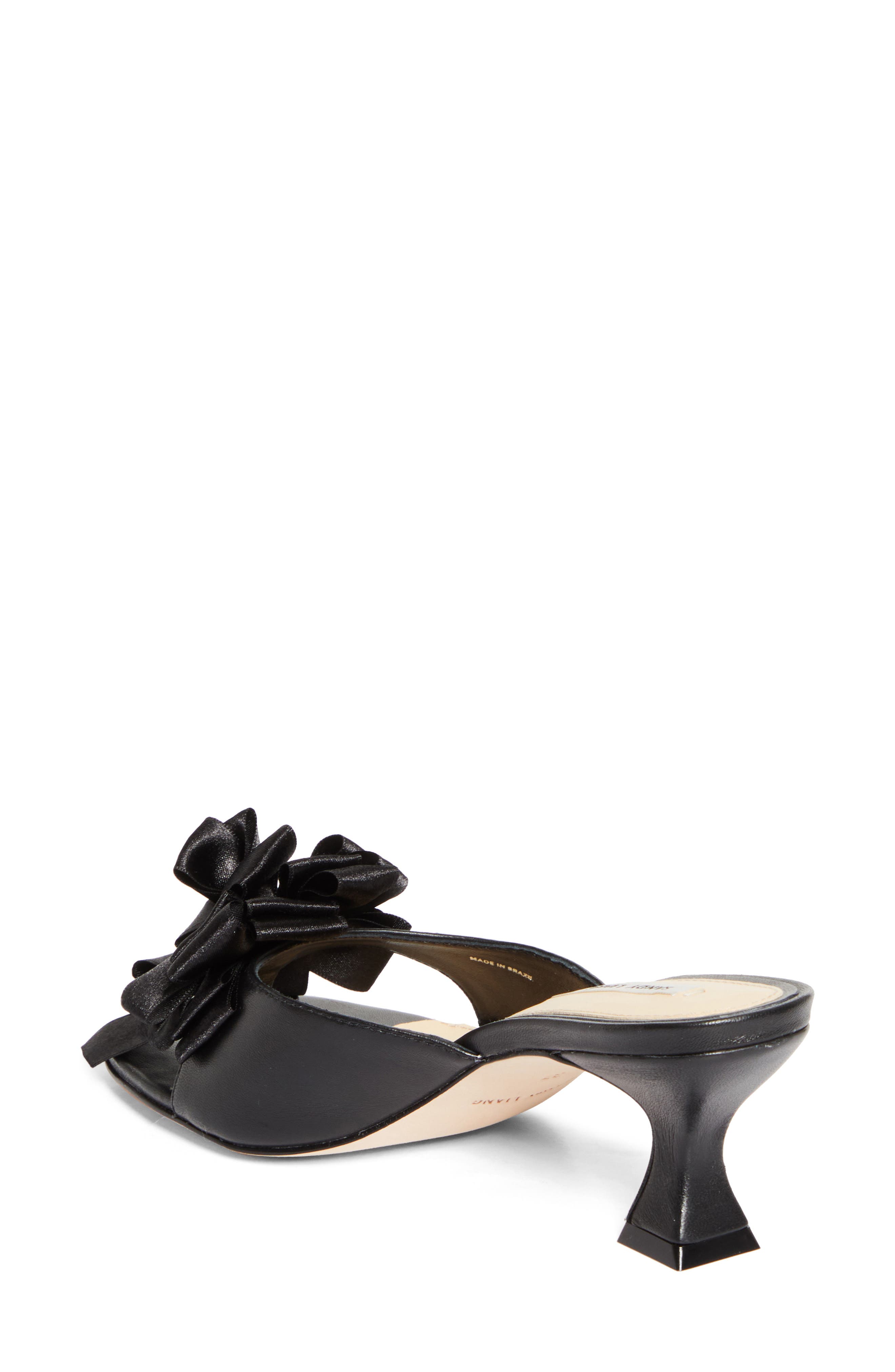 Sandy Liang Celebration Slide Sandal, Alternate, color, Black