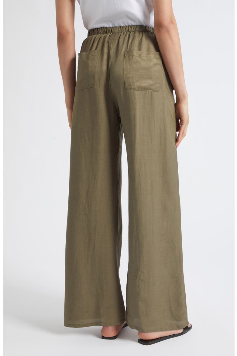 Daniel Wide Leg Linen Blend Drawstring Pants, Alternate, color, CYPRESS