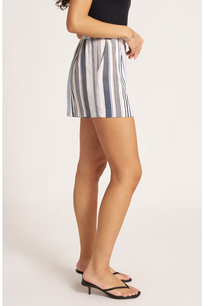 Lina Pleated Shorts, Alternate, color, NAVY-WHITE