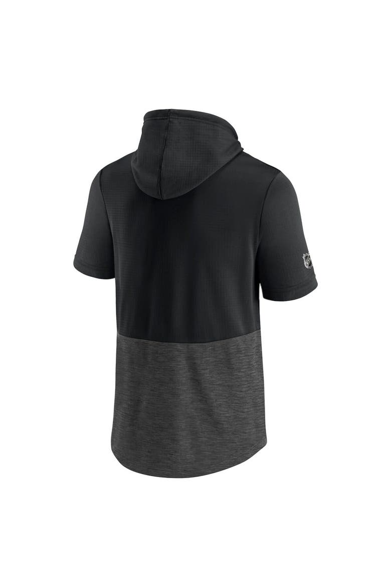 Men's Fanatics Branded Black Philadelphia Flyers Authentic Pro Travel and Training Short Sleeve Pullover Hoodie, Alternate, color, Black
