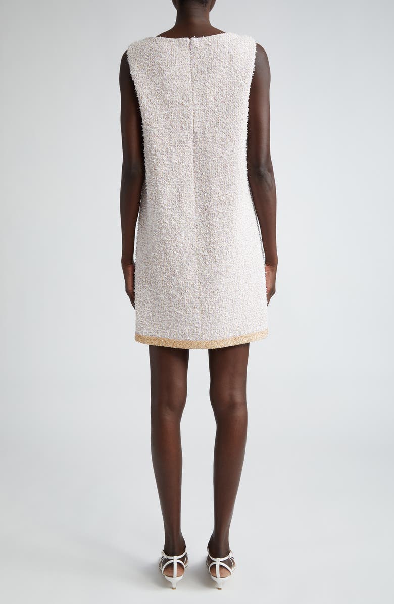 St. John Collection Sequin Eyelash Tweed Shift Dress, Alternate, color, 