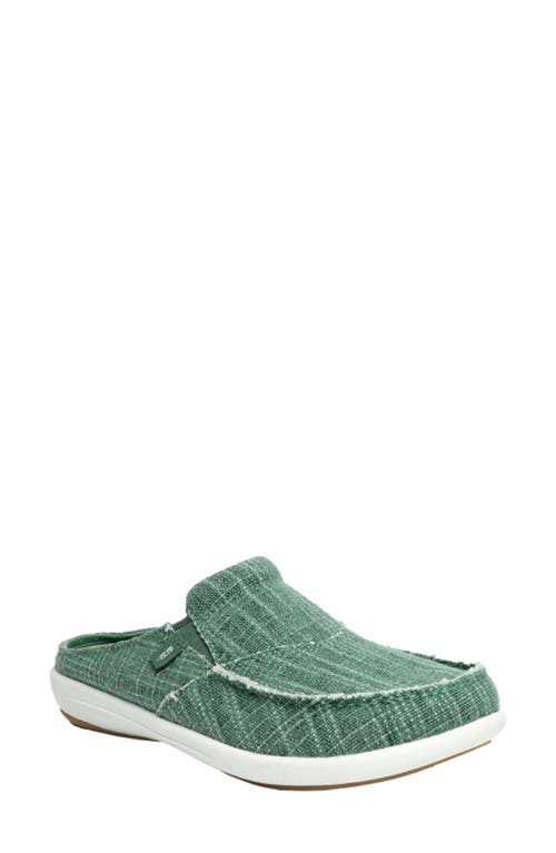 Revitalign Siesta Orthotic Canvas Slip-on Shoe In Cilantro