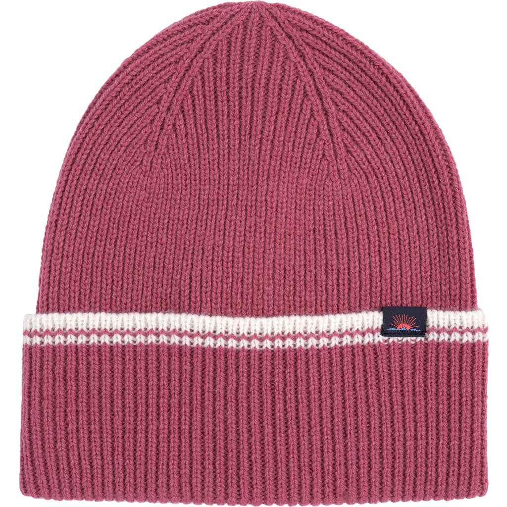 Faherty Retro Stripe Beanie In Pink