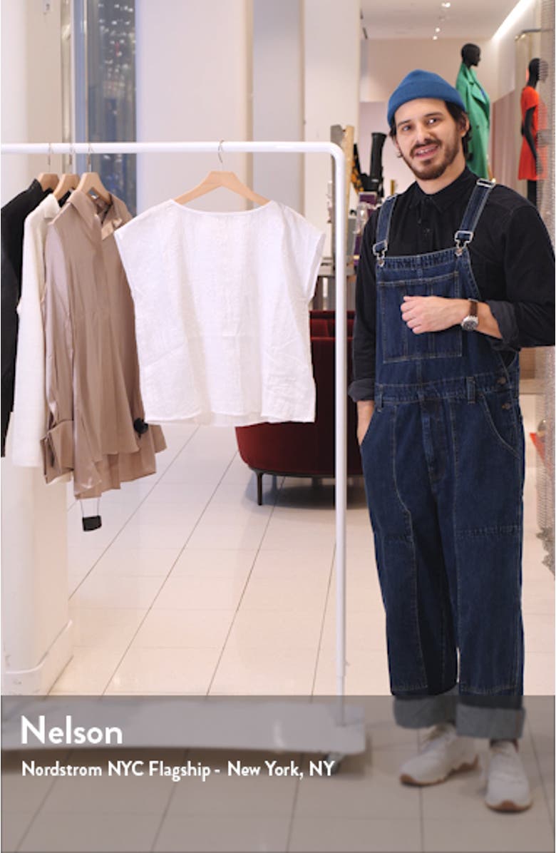 Bateau Neck Organic Linen & Cotton Top, sales video thumbnail