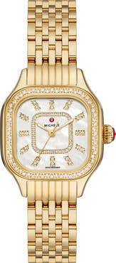 MICHELE Meggie Diamond Dial Bracelet Watch, 29mm