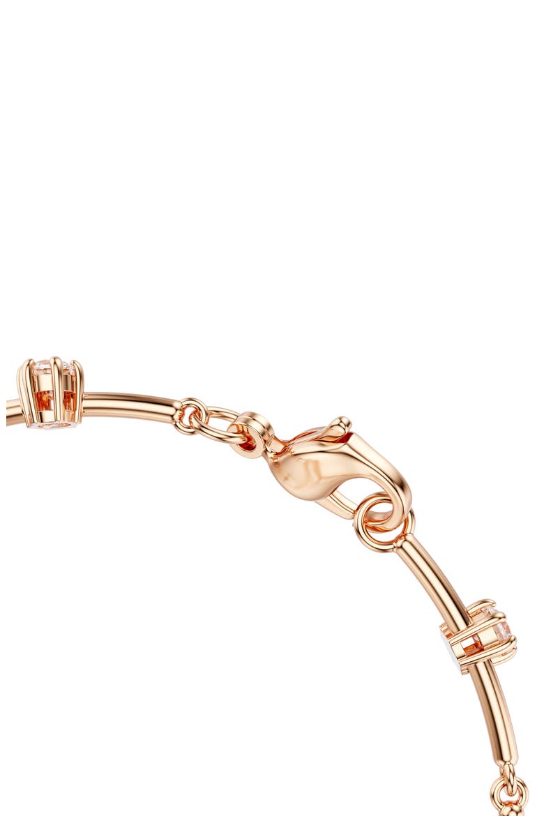 Constella Crystal & Faux Pearl Line Bracelet, Alternate, color, WHITE/ ROSE