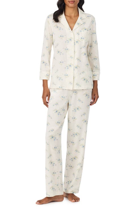 Print Cotton Blend Pajamas