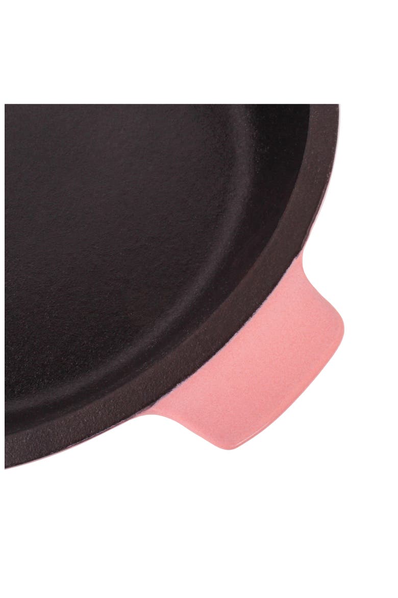 Neo 2-Piece Cast Iron Fry Pan & Grill Pan Set, Alternate, color, PINK