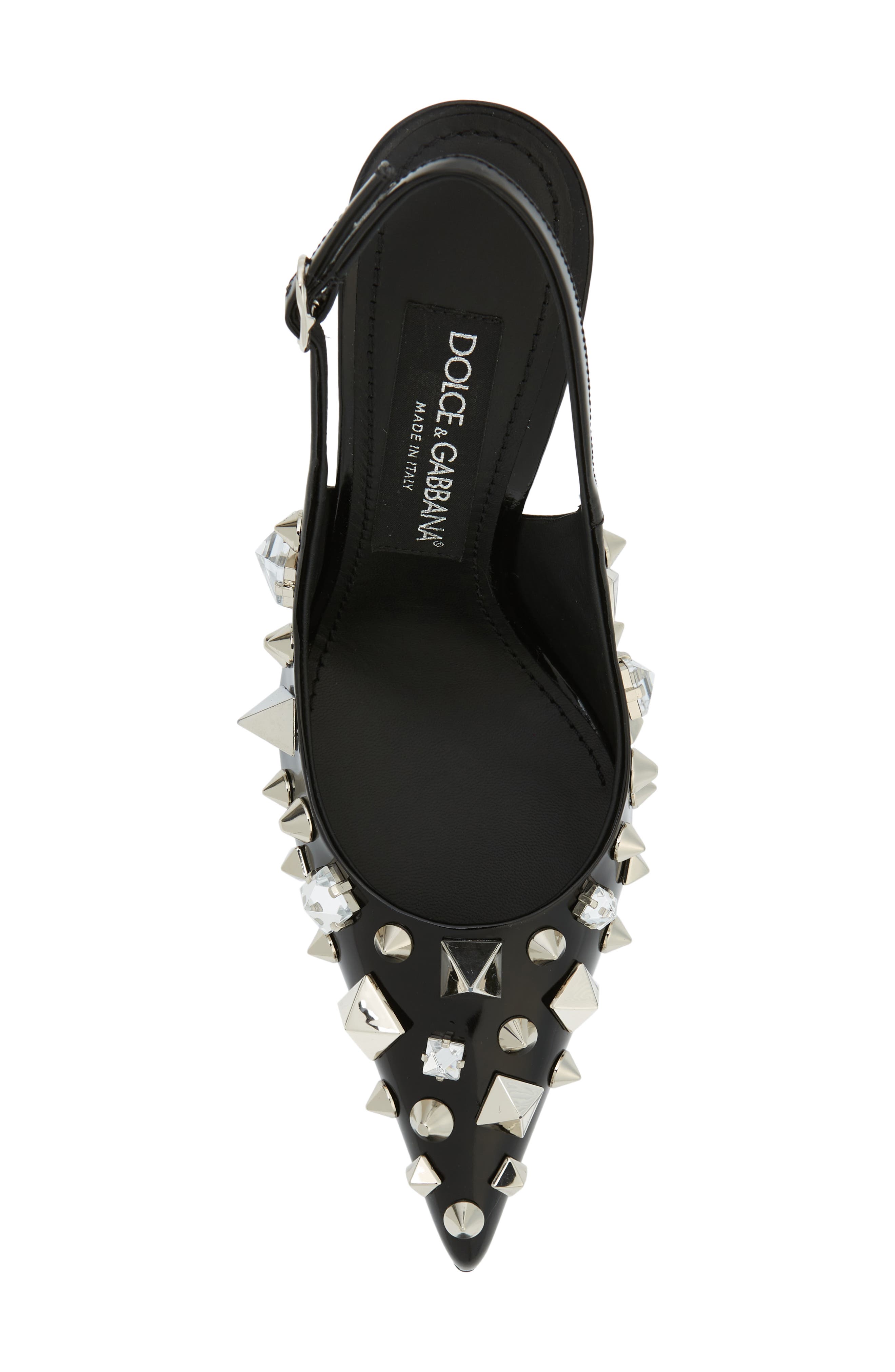 Dolce&Gabbana Studded Slingback Pump, Alternate, color, 