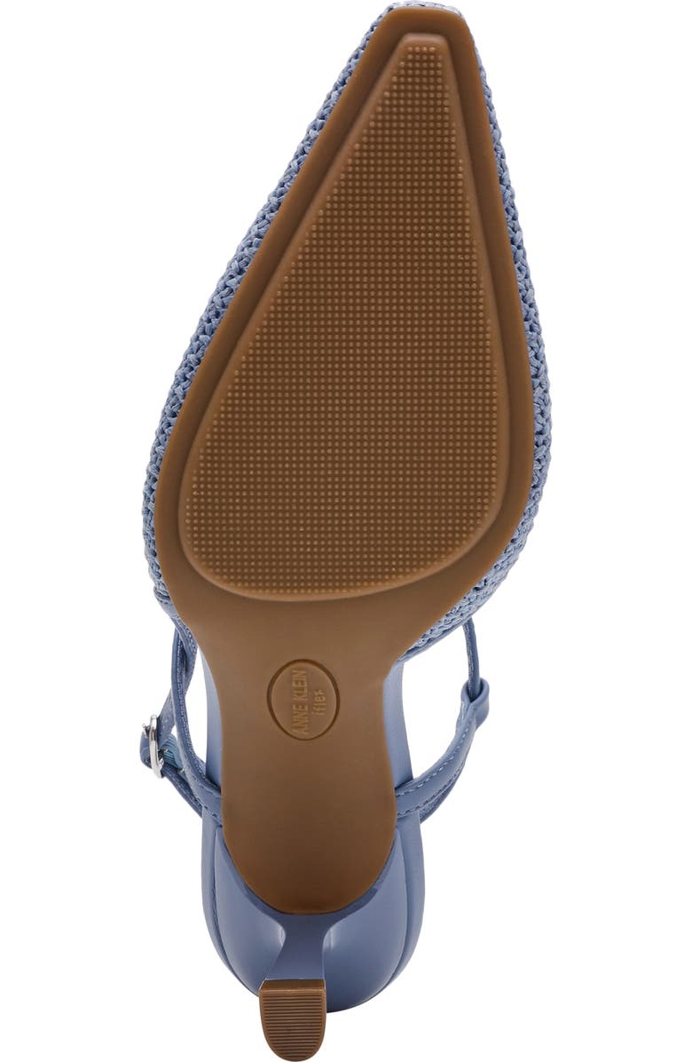 Anne Klein Cosmo Ankle Strap Pump, Alternate, color, Blue Raffia