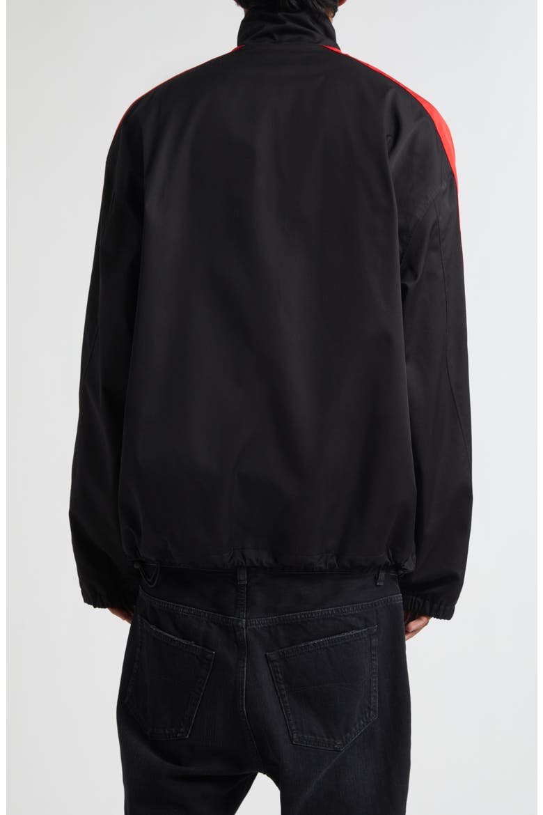 Embroidered Crest Track Jacket, Alternate, color, 1000 BLACK