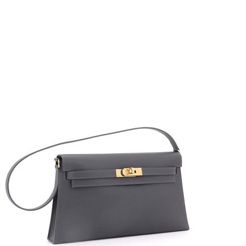 Pre-owned Hermes  Hermes Kelly Elan Shoulder Bag Epsom In Gray